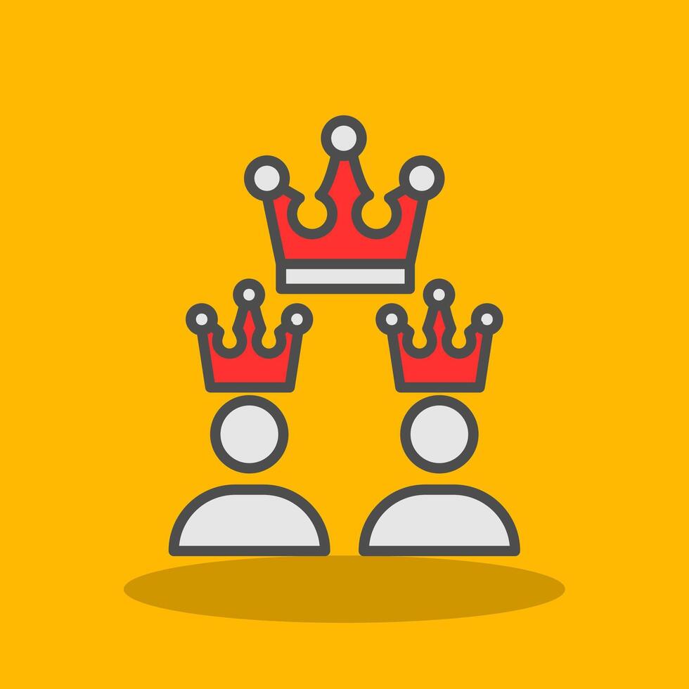 Franchising Filled Shadow Icon vector