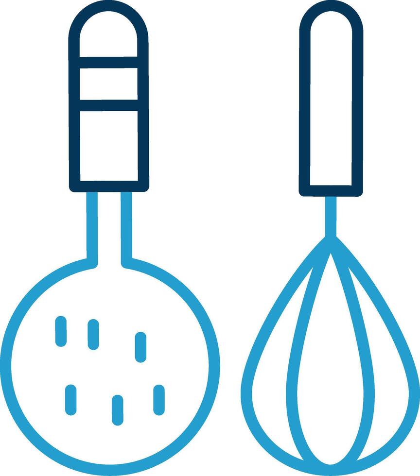 Kitchenware Line Blue Two Color Icon vector