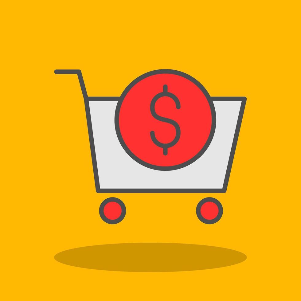 E-Commerce Filled Shadow Icon vector