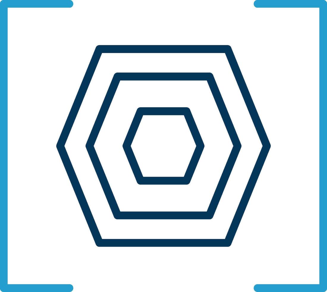 Bracket Line Blue Two Color Icon vector