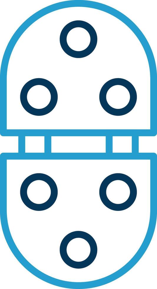 Hinge Line Blue Two Color Icon vector