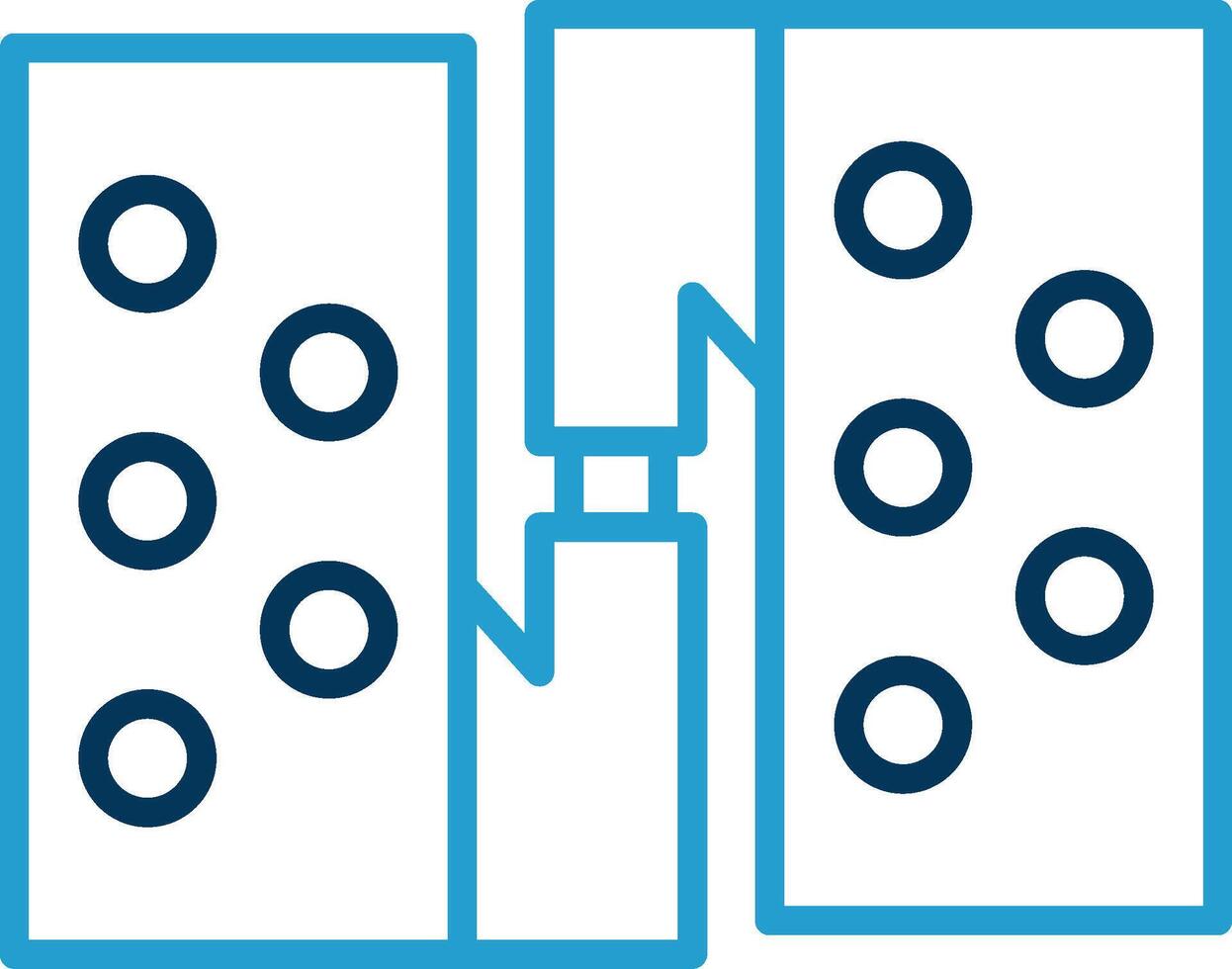 Hinge Line Blue Two Color Icon vector