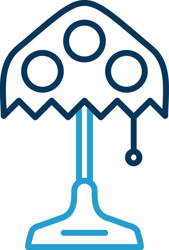 Lamp Line Blue Two Color Icon vector