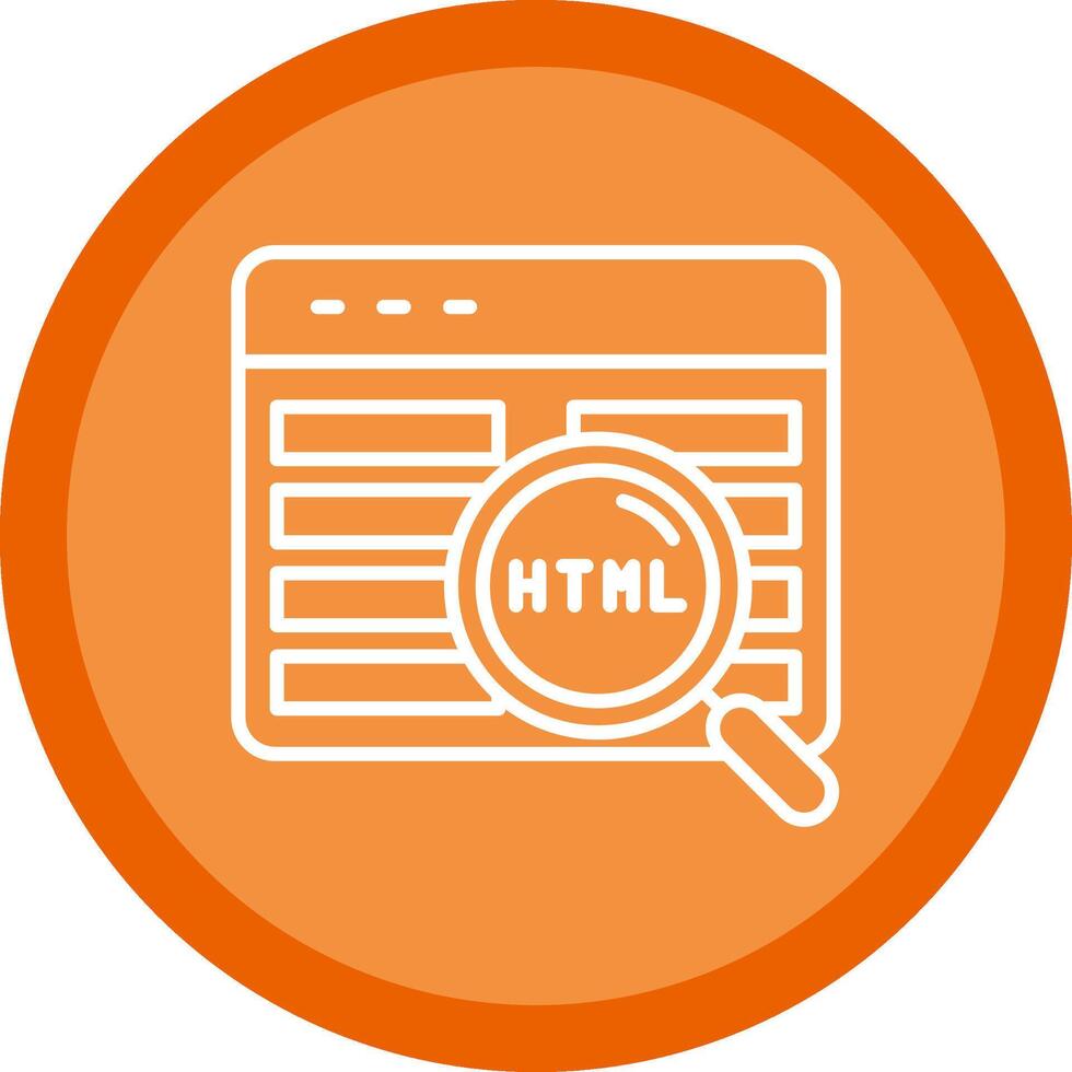 Code Review Line Multi Circle Icon vector