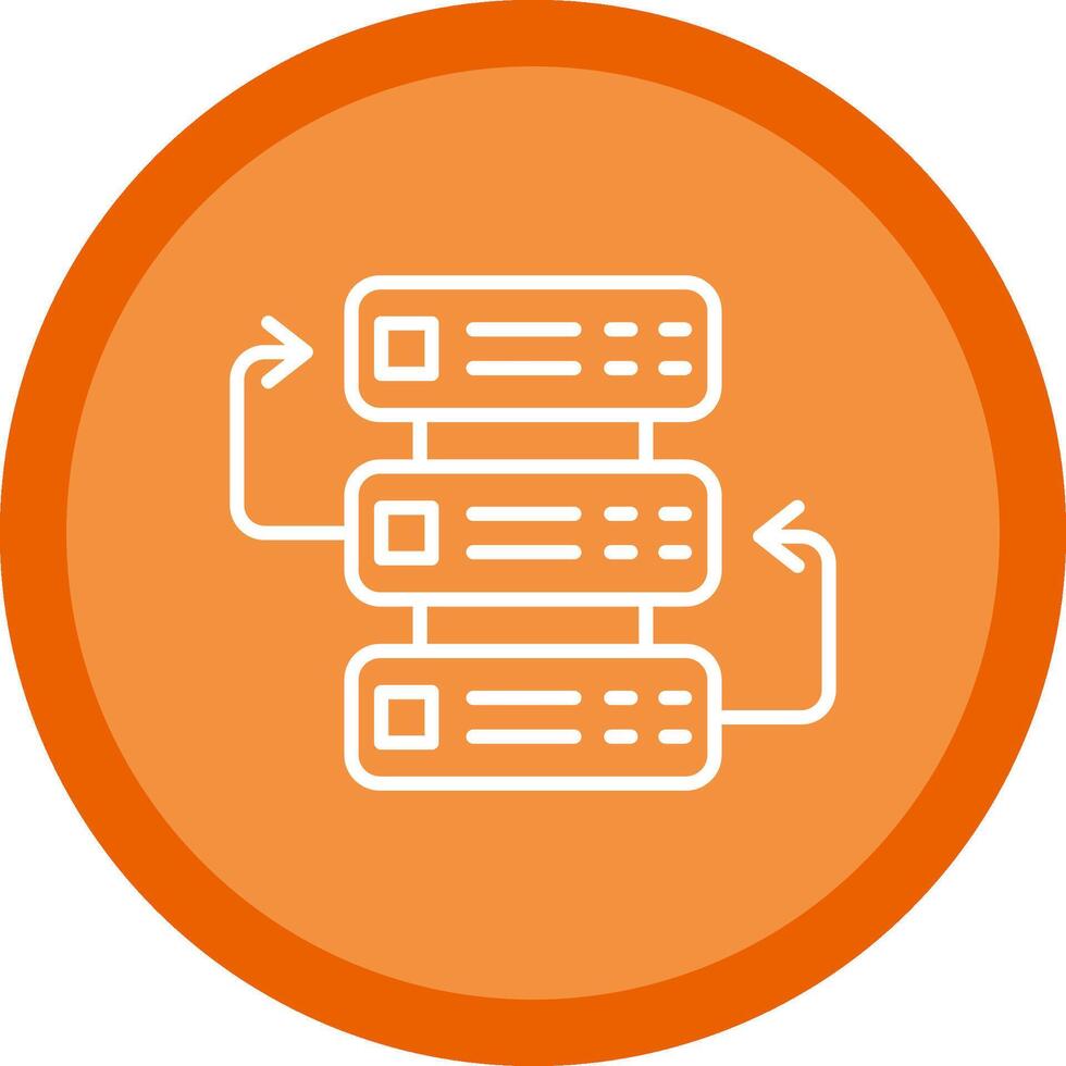 Servers Line Multi Circle Icon vector