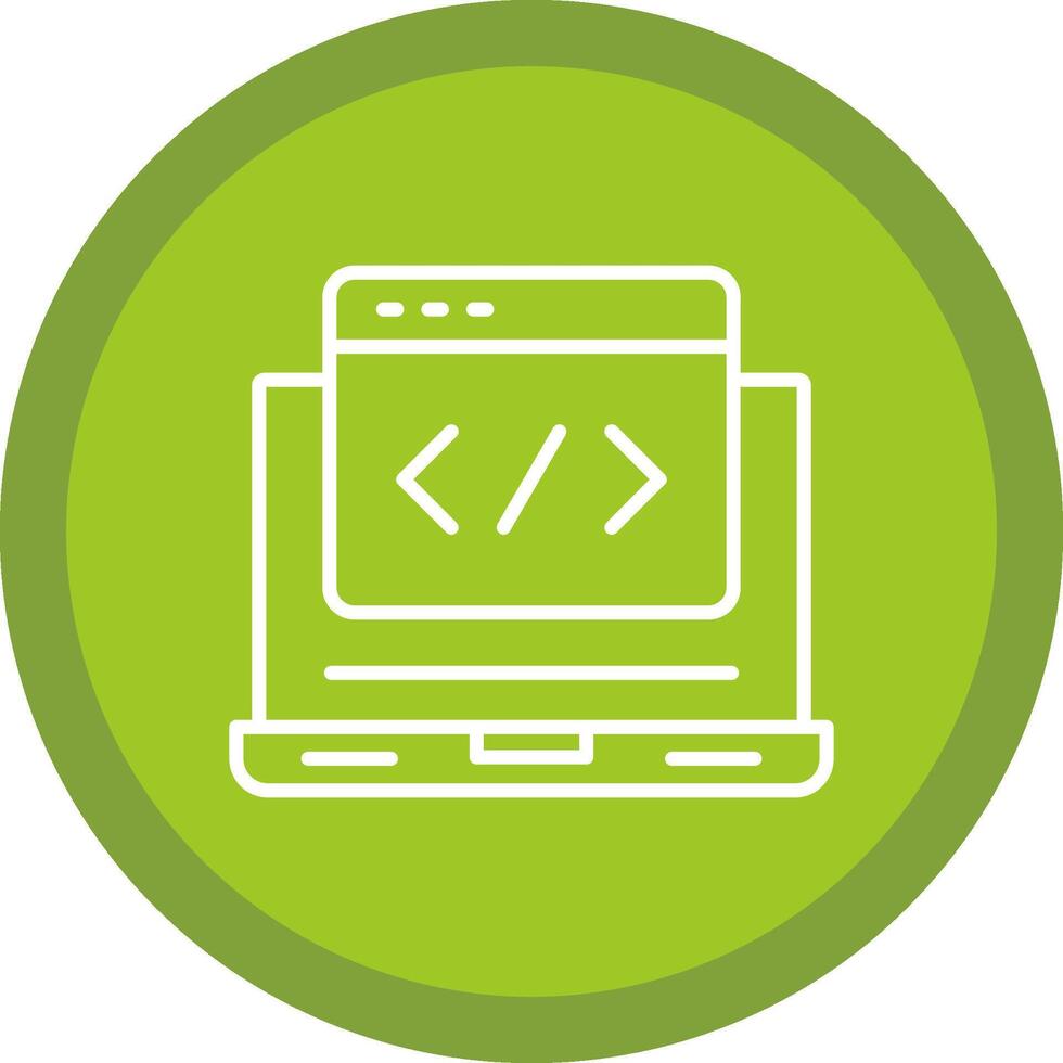 Web Development Line Multi Circle Icon vector