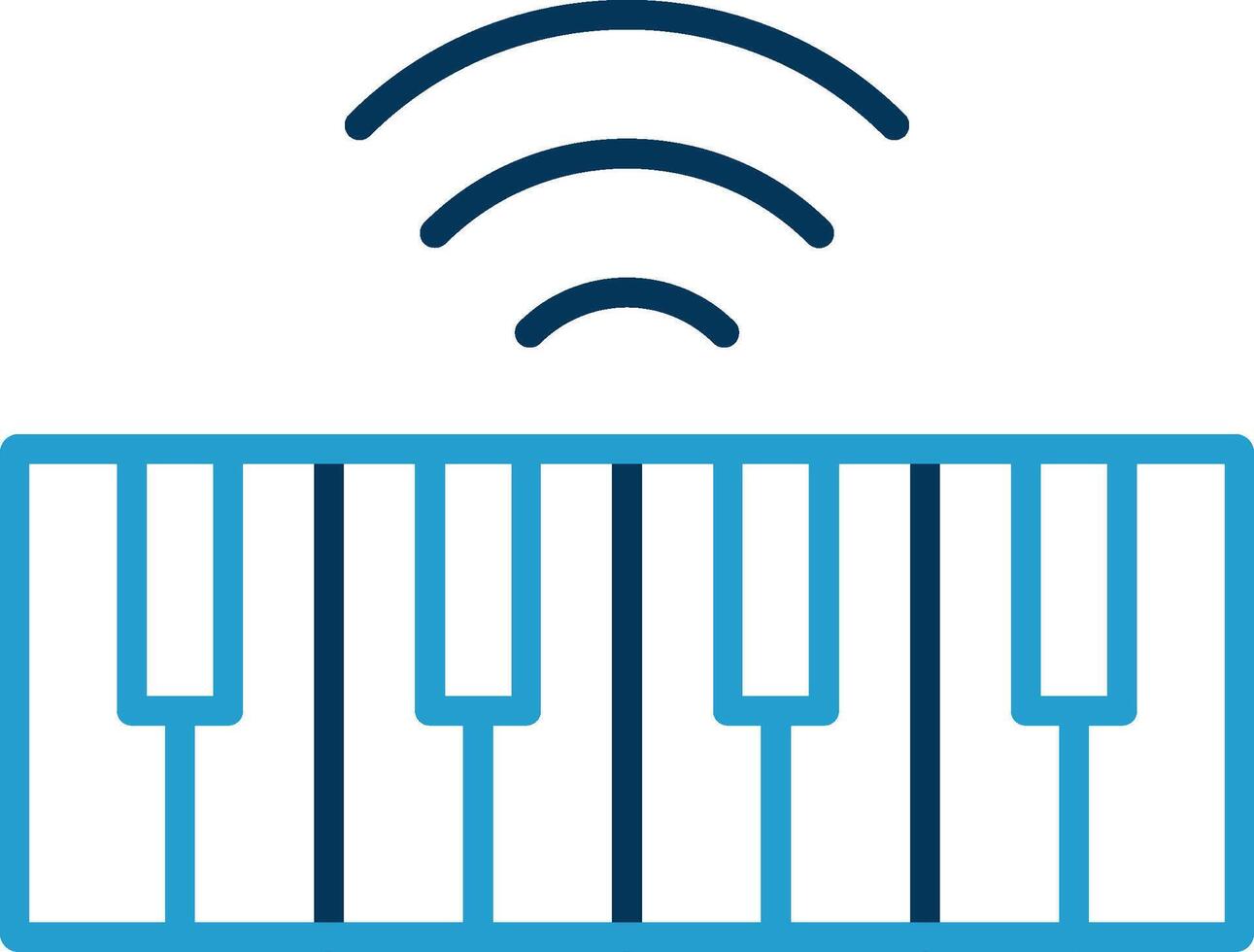 Keyboard Line Blue Two Color Icon vector