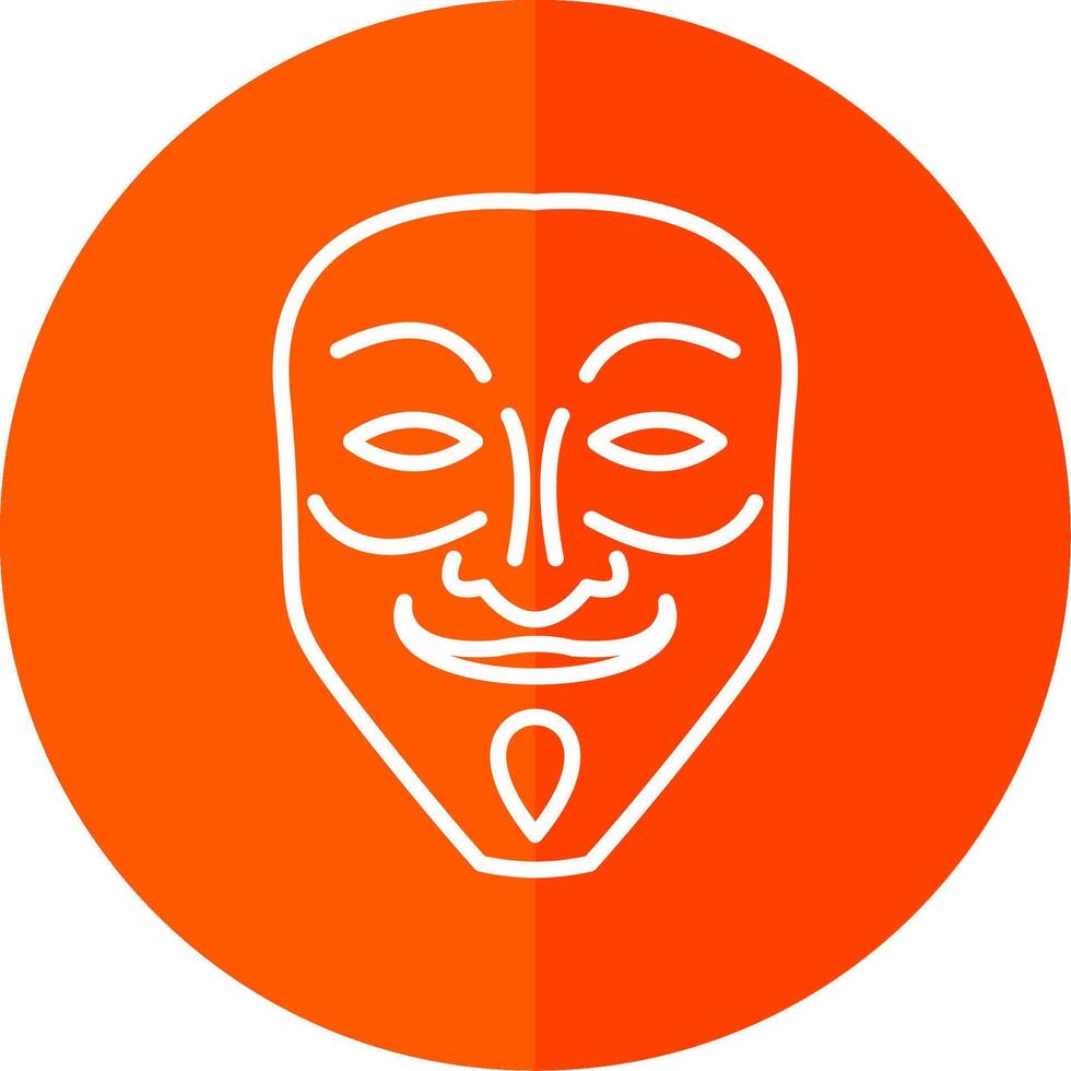 Mask Line Yellow White Icon vector