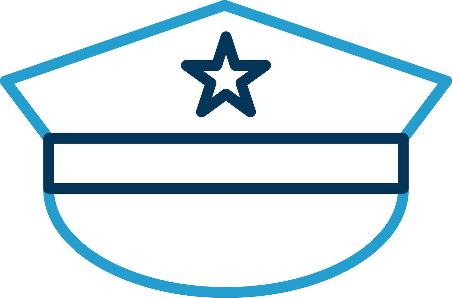 Hat Line Blue Two Color Icon vector