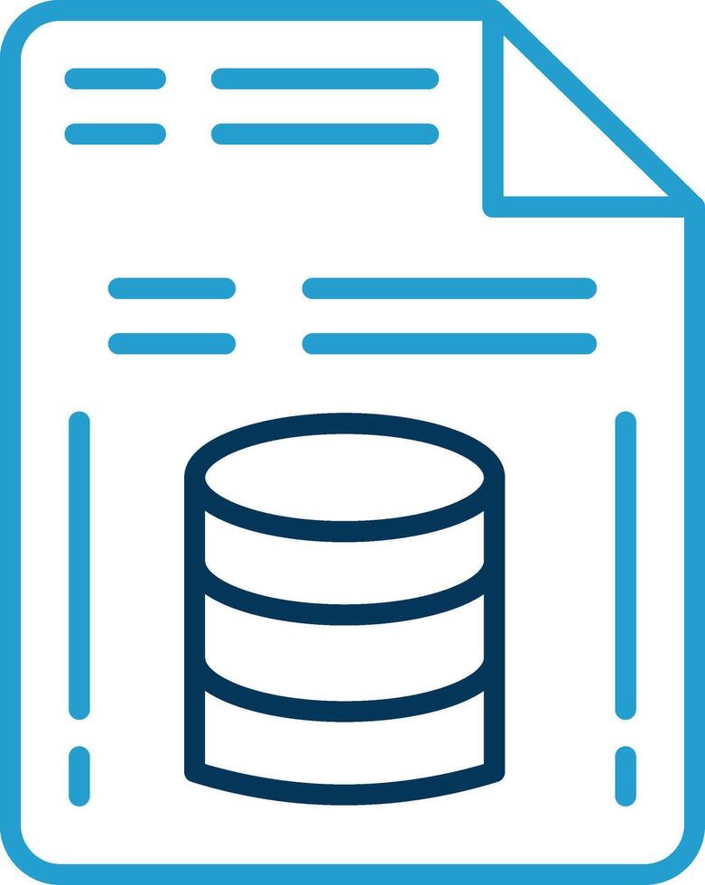 Data Line Blue Two Color Icon vector