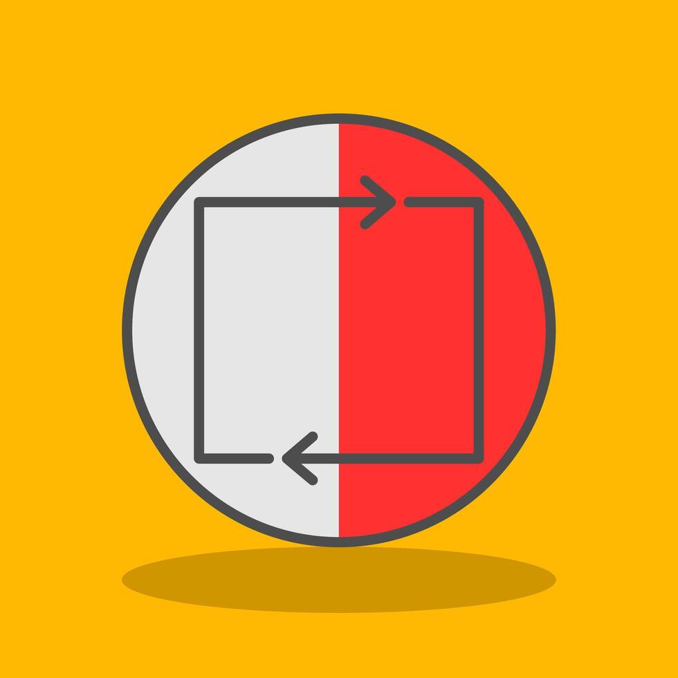 Loop Filled Shadow Icon vector