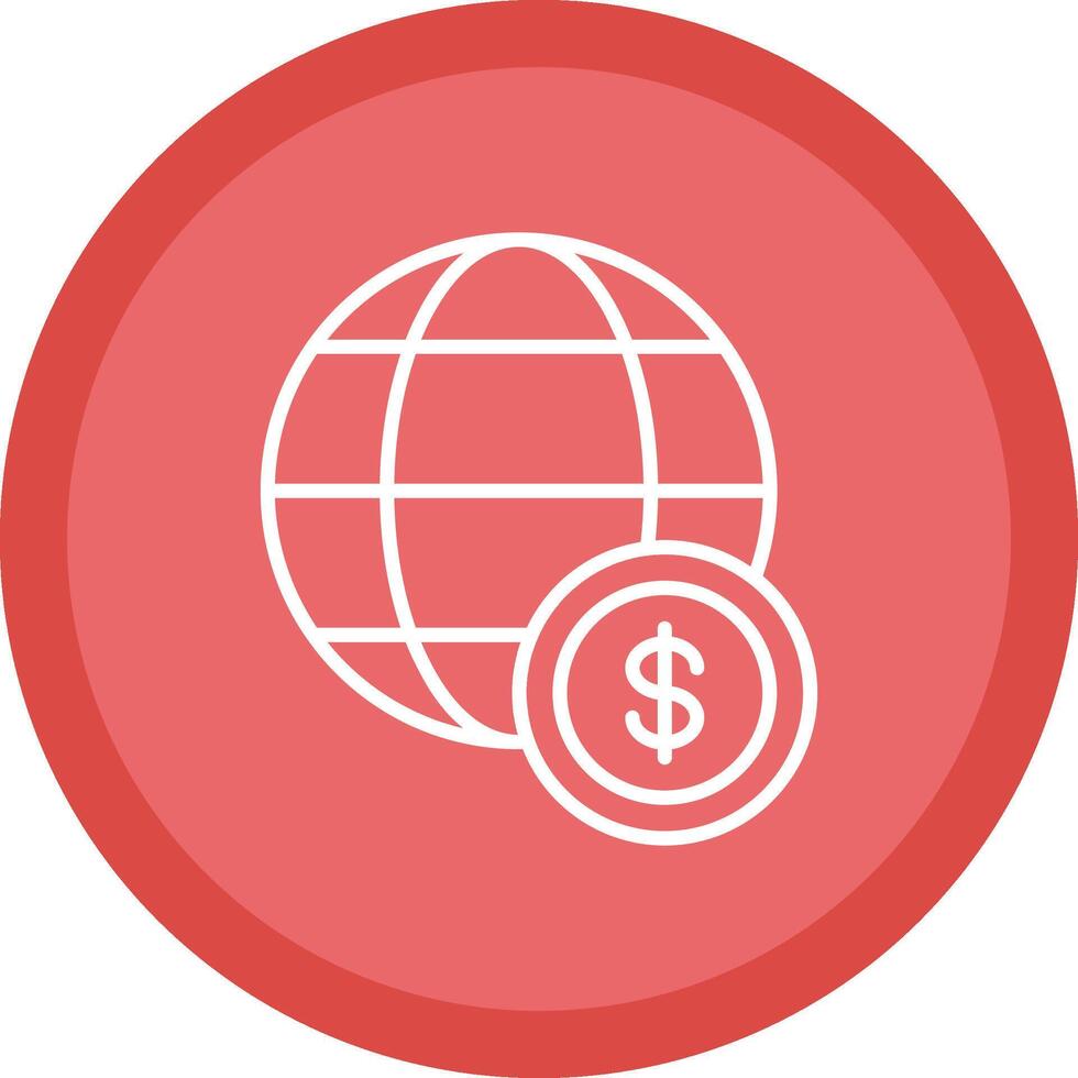 Global Economy Line Multi Circle Icon vector
