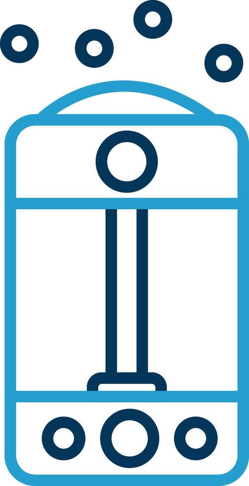 Humidifier Line Blue Two Color Icon vector