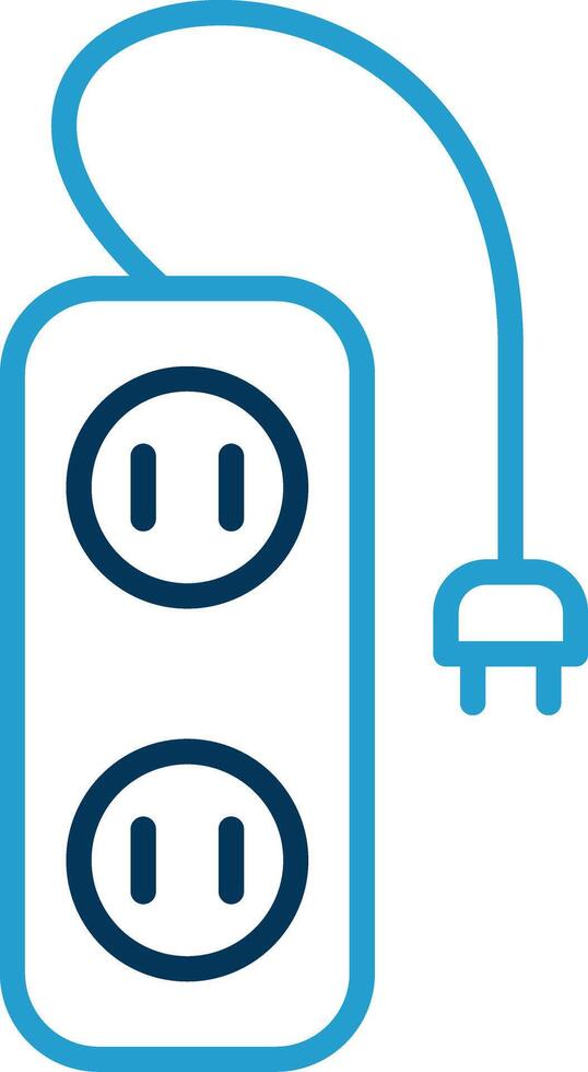 Extension Line Blue Two Color Icon vector