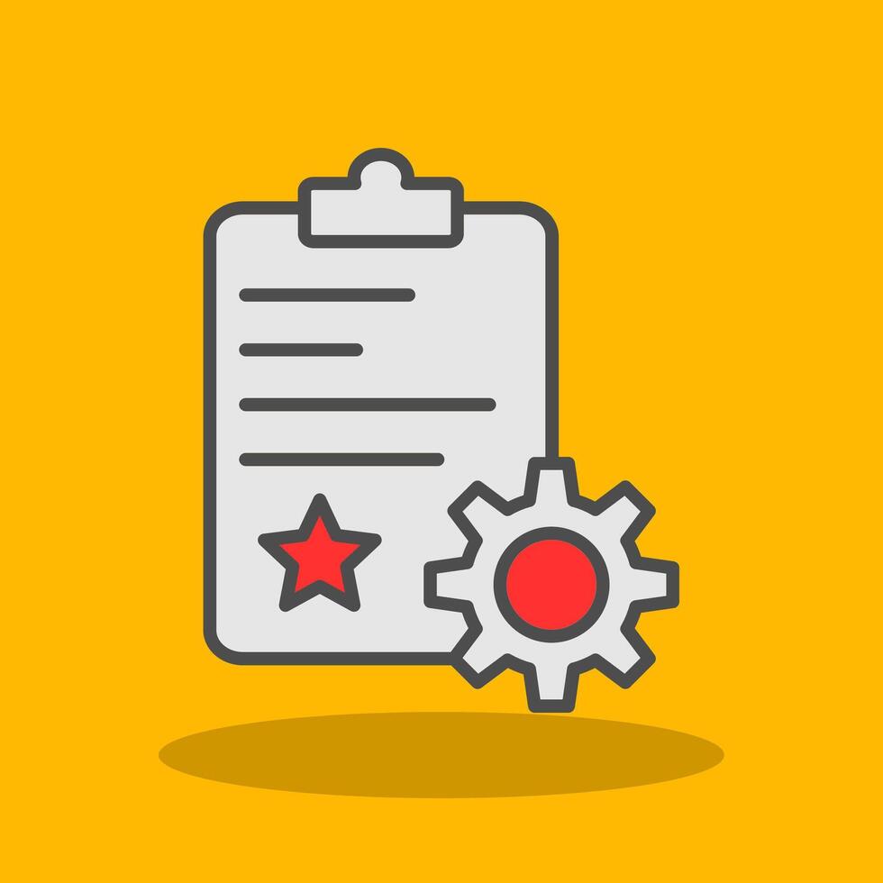 Quality Control Filled Shadow Icon vector