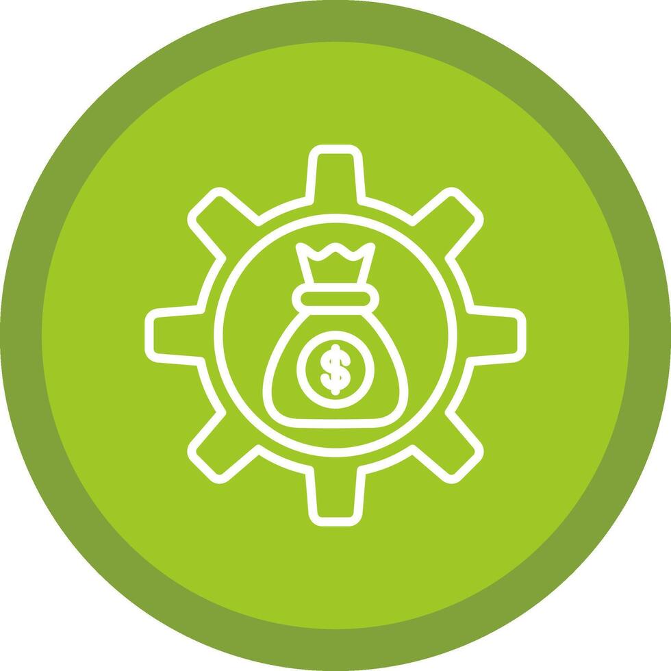 Asset Management Line Multi Circle Icon vector
