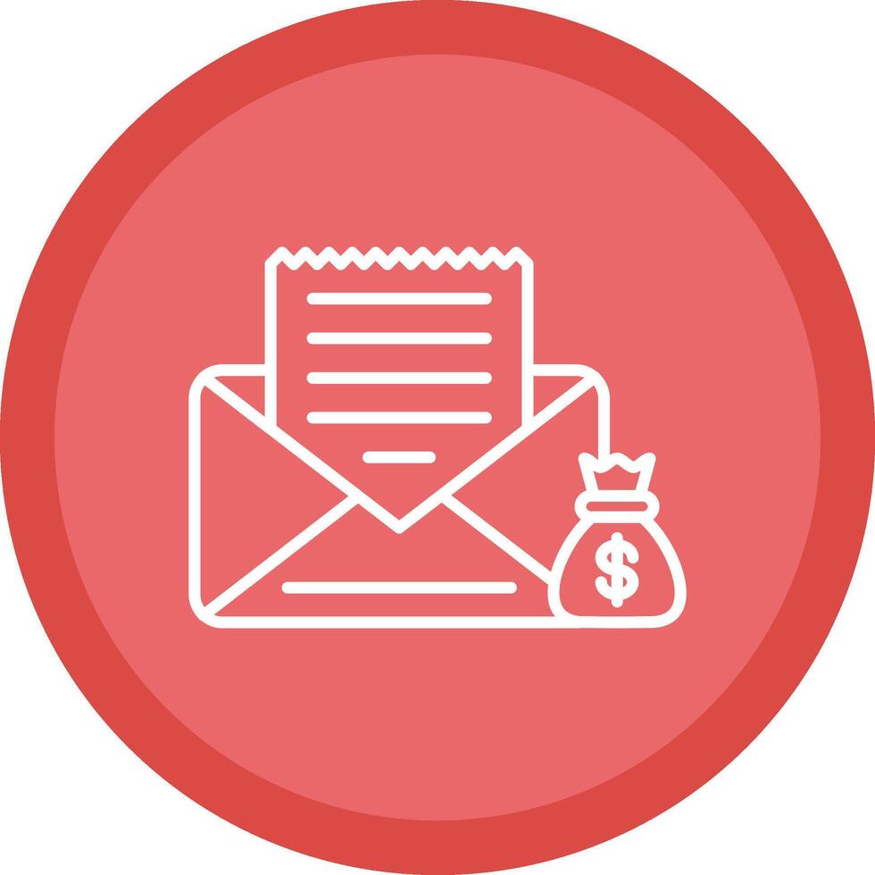 Envelope Line Multi Circle Icon vector