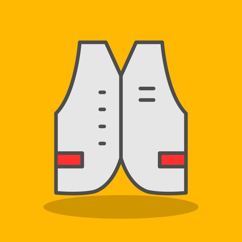 Vest Filled Shadow Icon vector