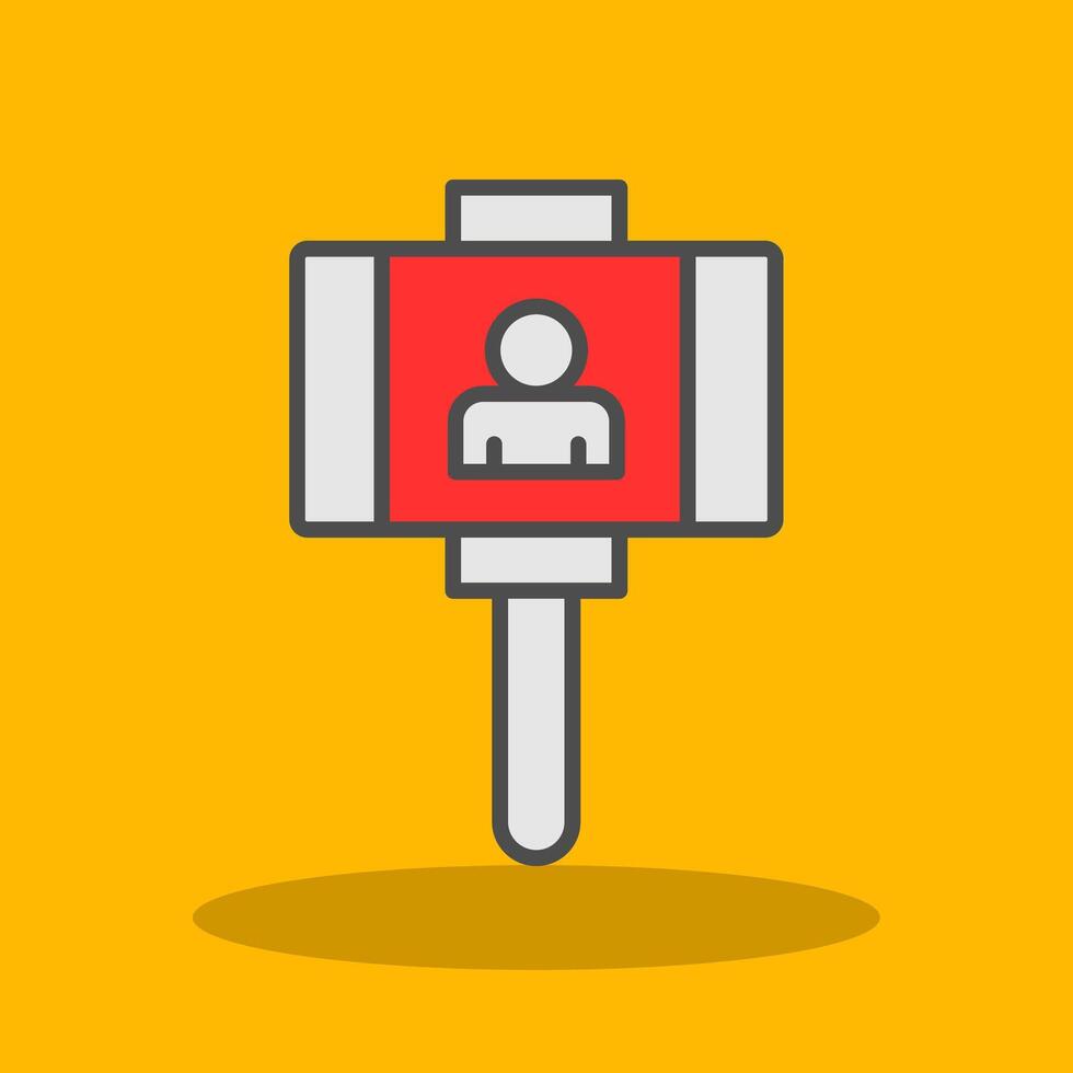Vlogger Filled Shadow Icon vector