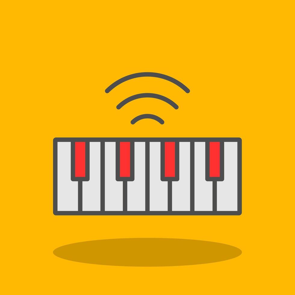 Keyboard Filled Shadow Icon vector