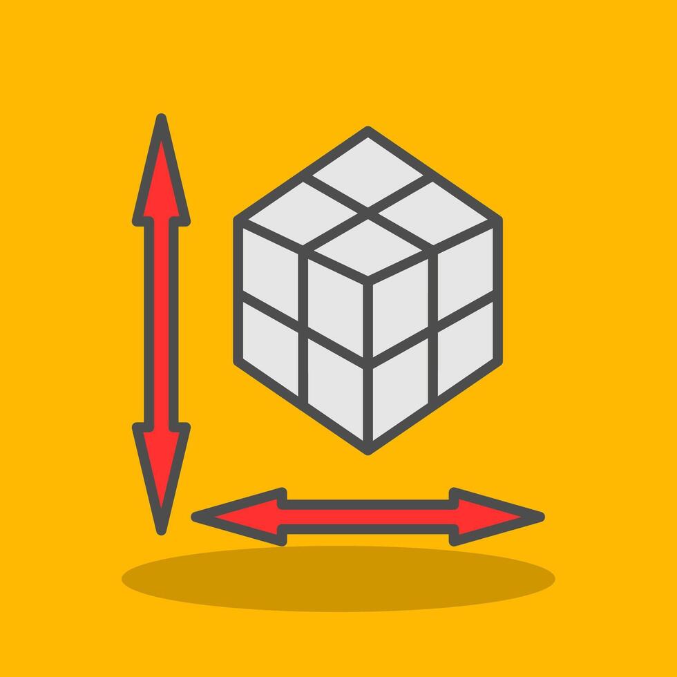 Rubik Filled Shadow Icon vector