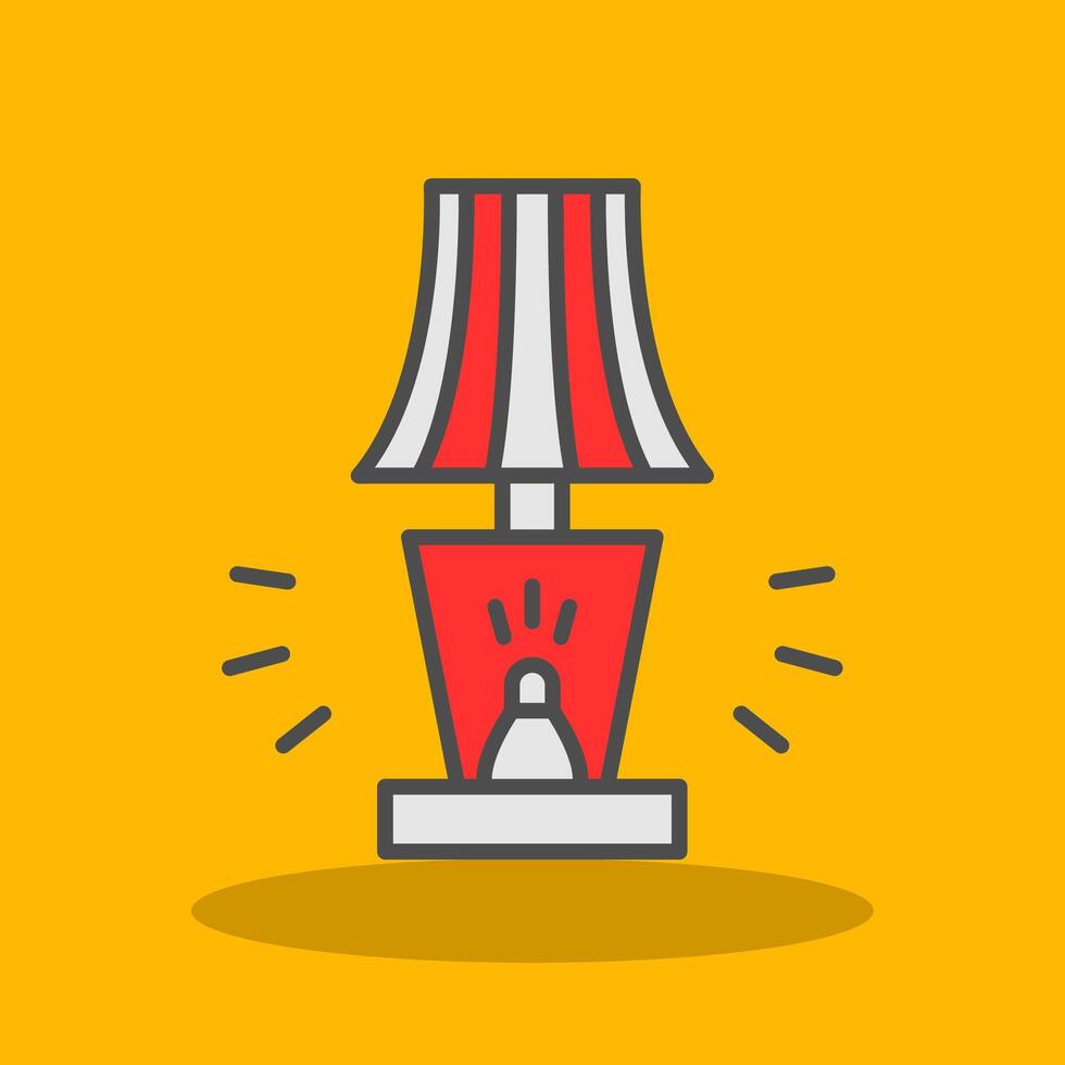 Lamp Filled Shadow Icon vector