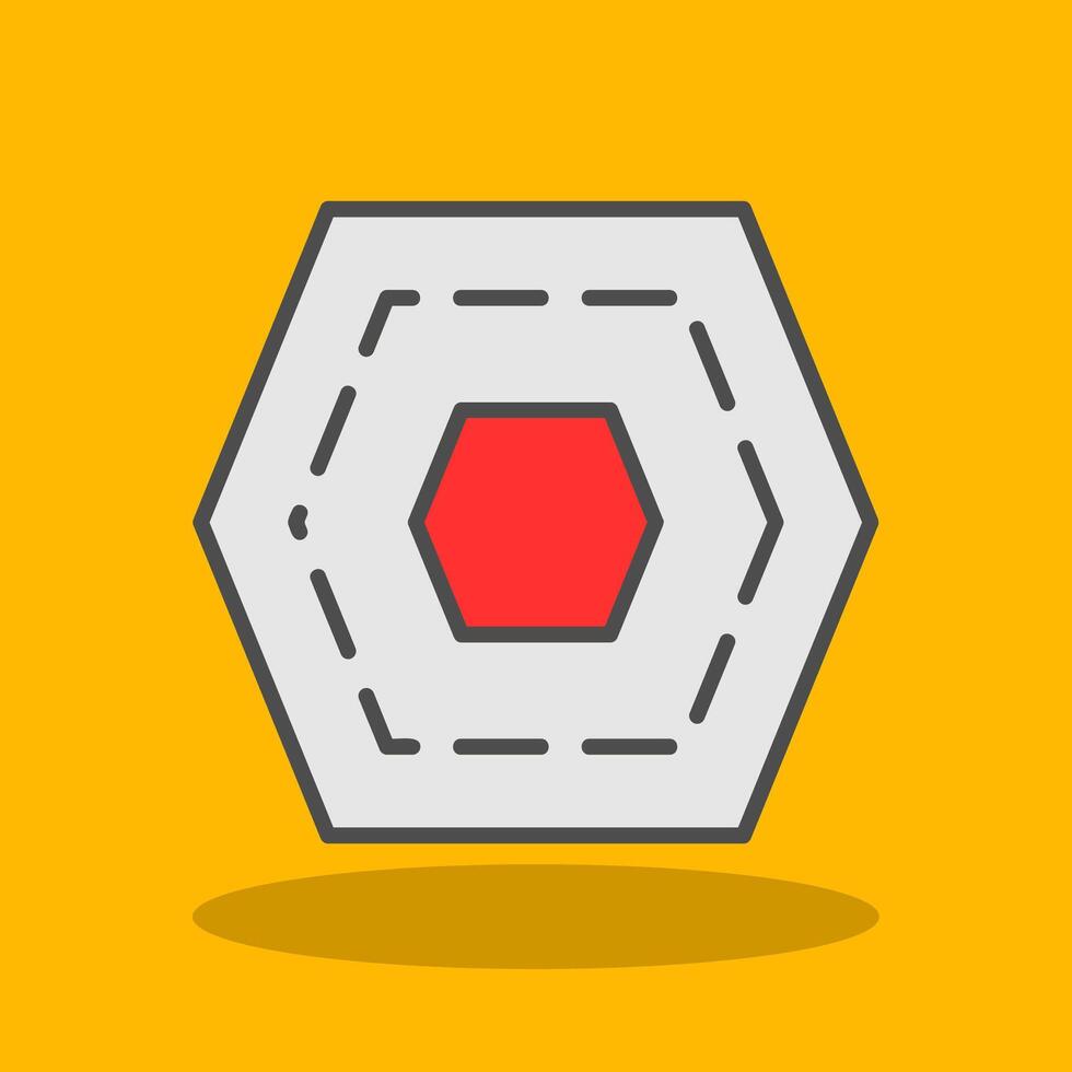 Nut Filled Shadow Icon vector