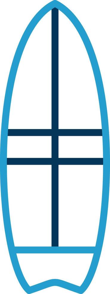 Surfer Line Blue Two Color Icon vector