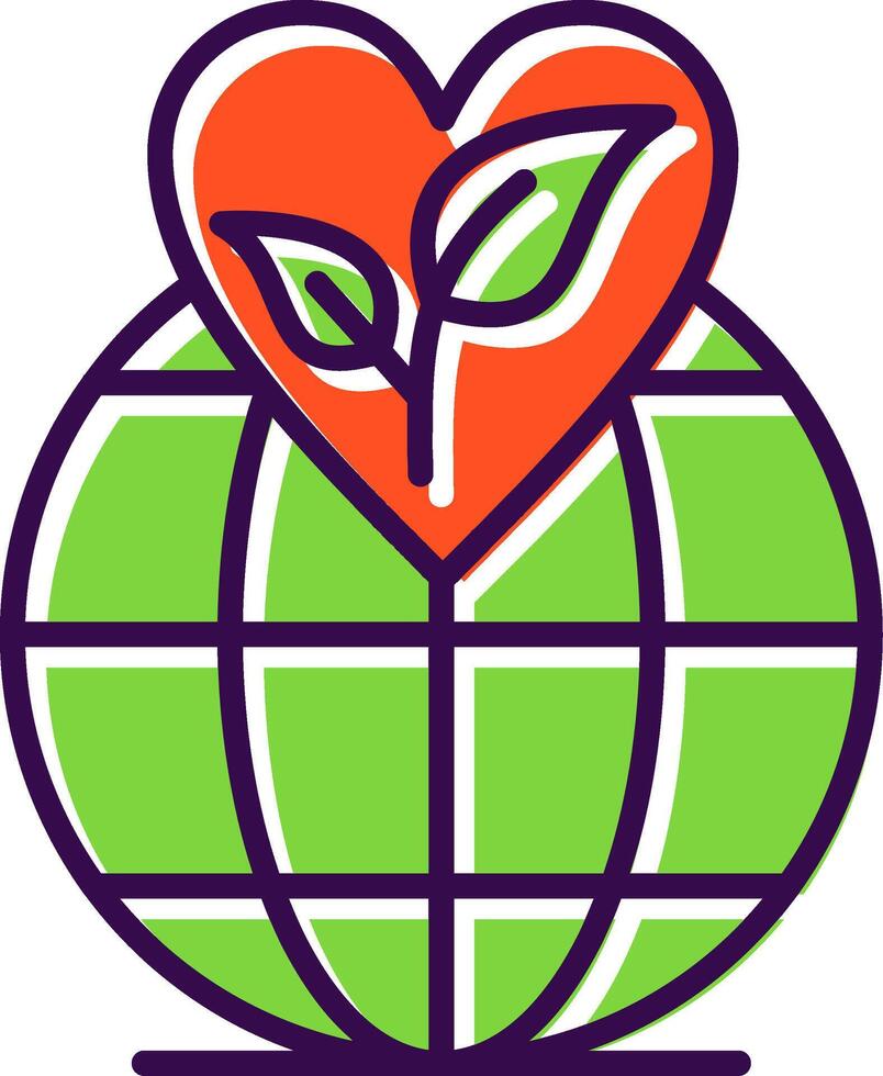 Eco Friendly filled Design Icon vector