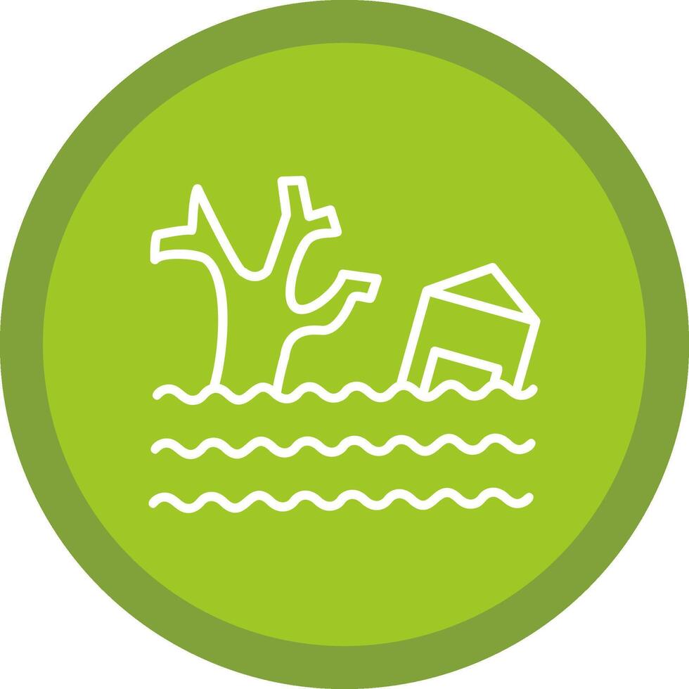 Flood Line Multi Circle Icon vector