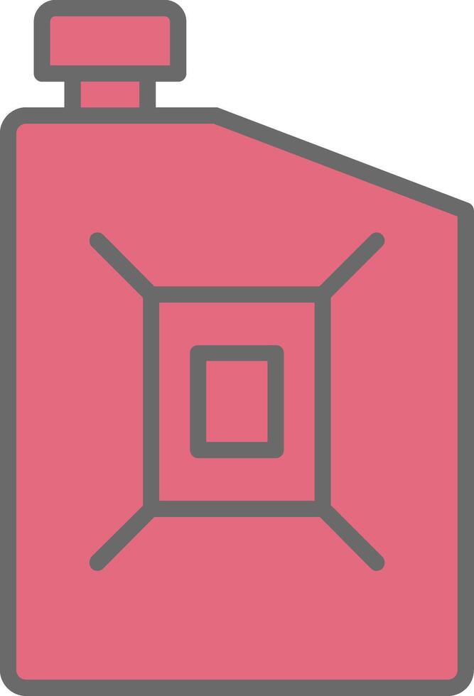Petrol Can Line Filled Light Icon vector