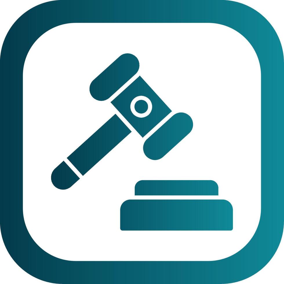 Auction Glyph Gradient Corner Icon vector