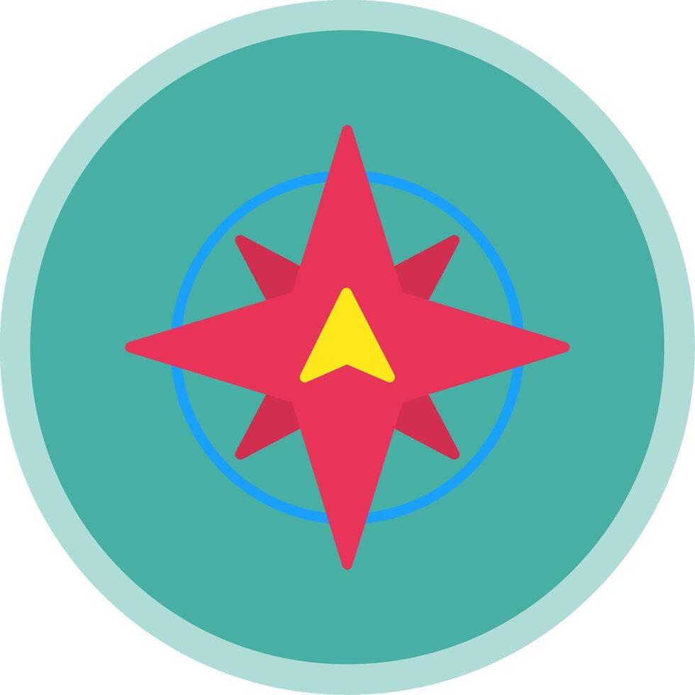 North Flat Multi Circle Icon vector