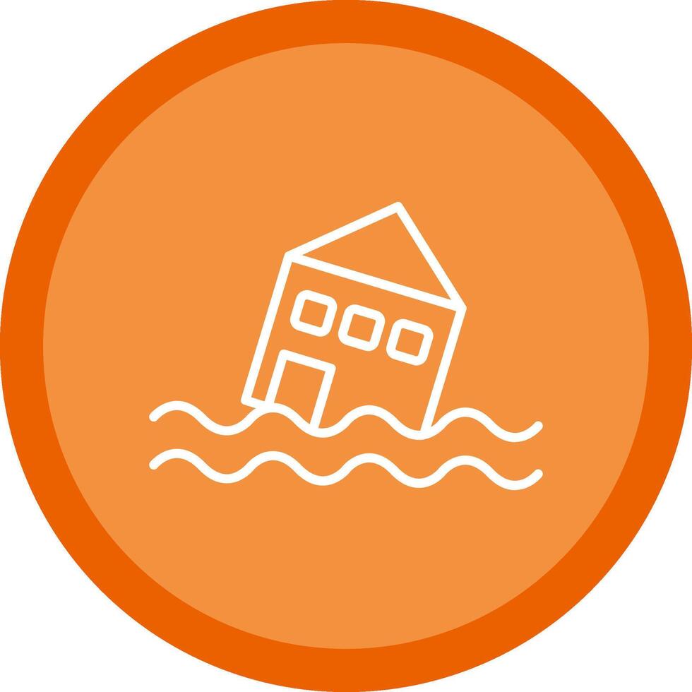 Flood Line Multi Circle Icon vector