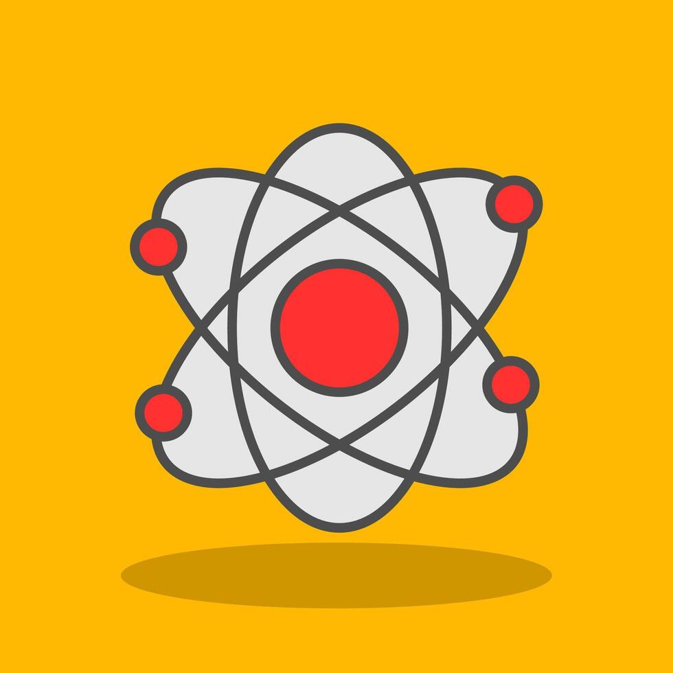 Atomic Filled Shadow Icon vector