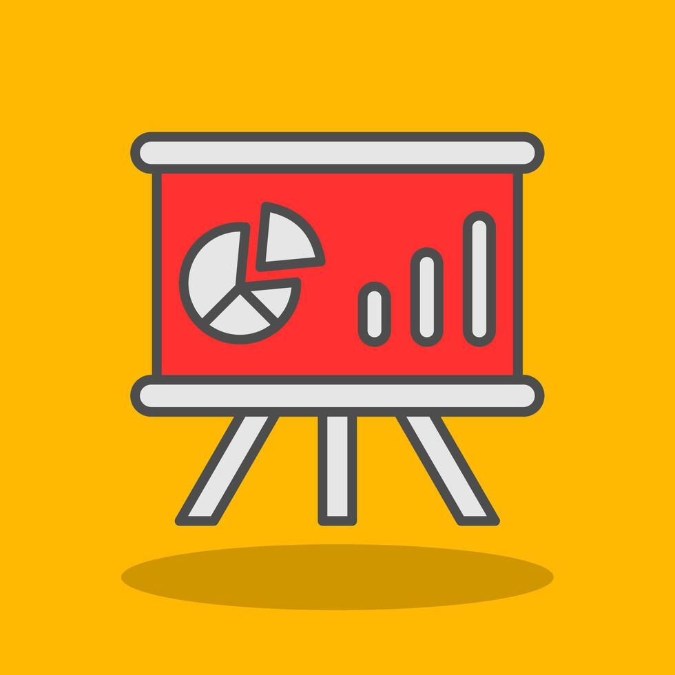 Whiteboard Filled Shadow Icon vector