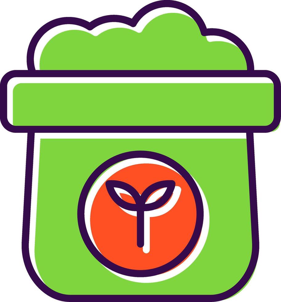 Fertilizer filled Design Icon vector