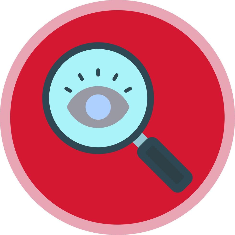 Magnifying Glass Flat Multi Circle Icon vector