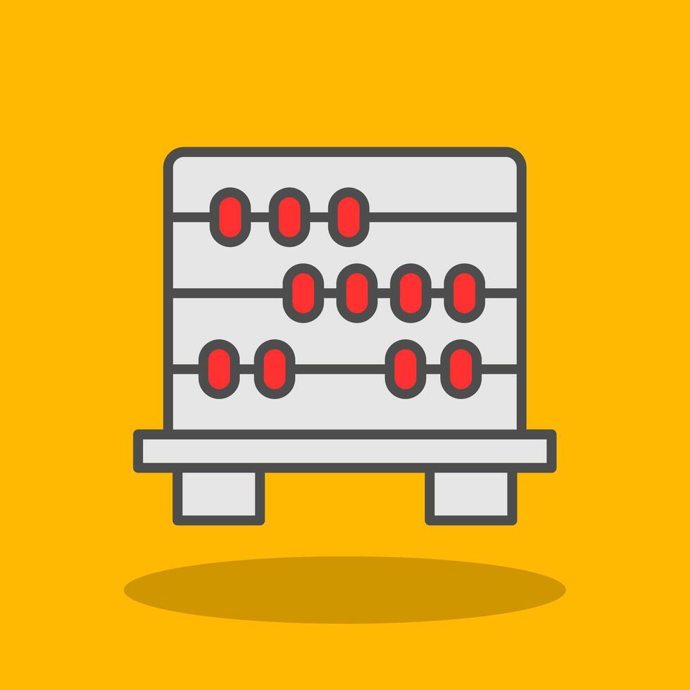 Abacus Filled Shadow Icon vector