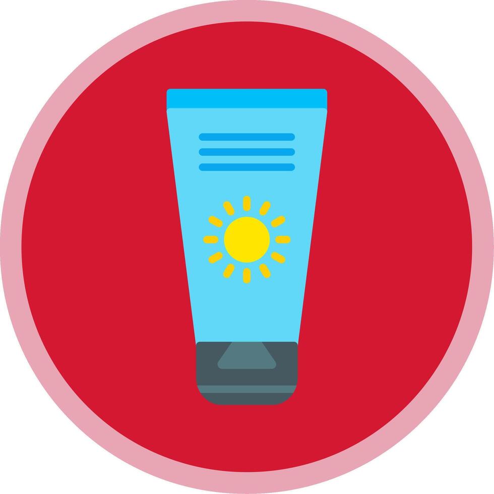 Sun Cream Flat Multi Circle Icon vector