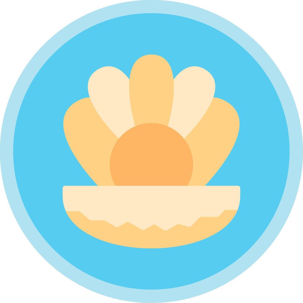 Oyster Flat Multi Circle Icon vector