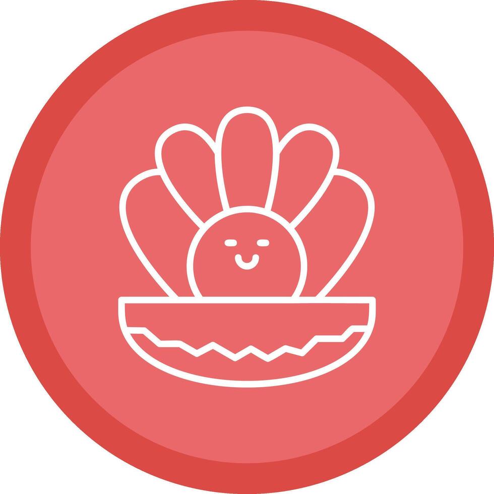 Oyster Line Multi Circle Icon vector