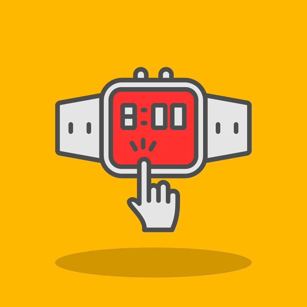 Touchscreen Filled Shadow Icon vector