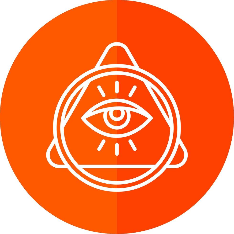 Eye Of Providence Line Yellow White Icon vector