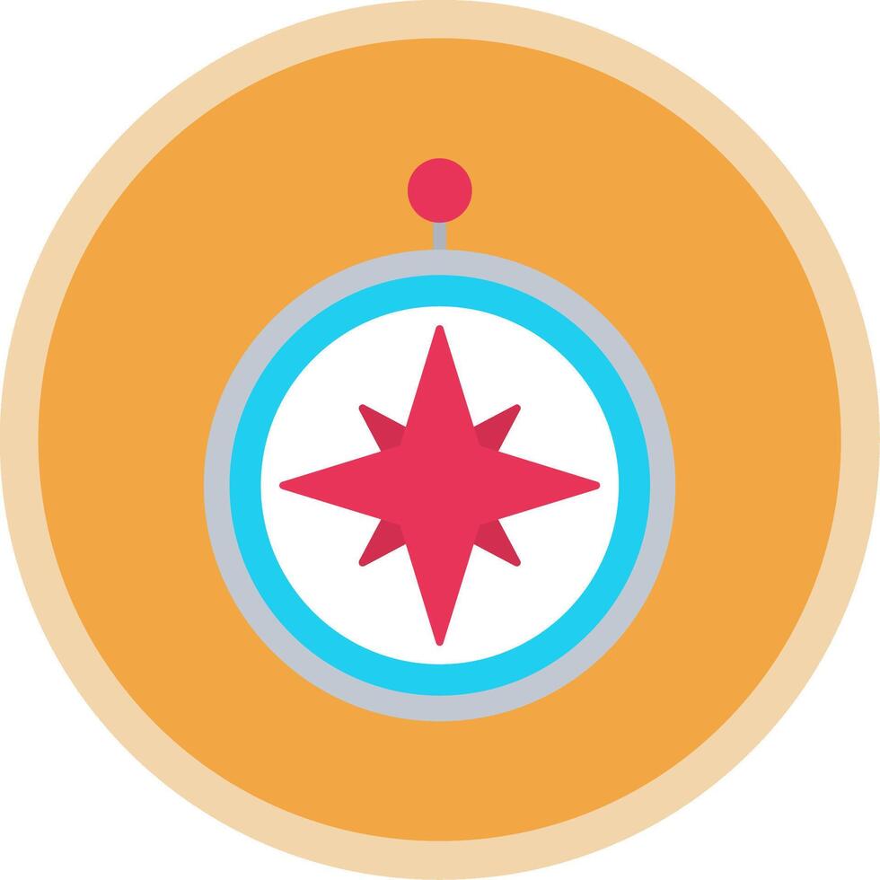 Compass Flat Multi Circle Icon vector