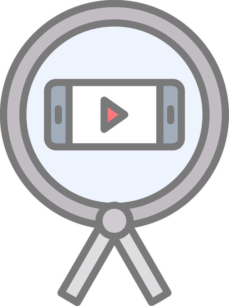 Phone Line Filled Light Icon vector