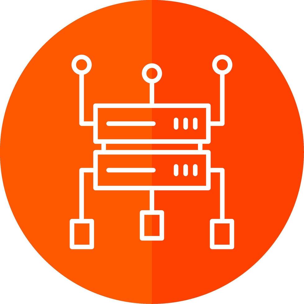 Data Structure Line Yellow White Icon vector
