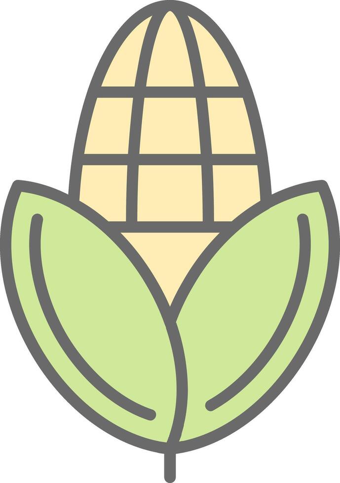 Corn Line Filled Light Icon vector