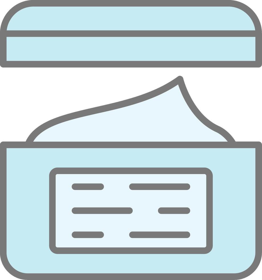 Body Cream Line Filled Light Icon vector
