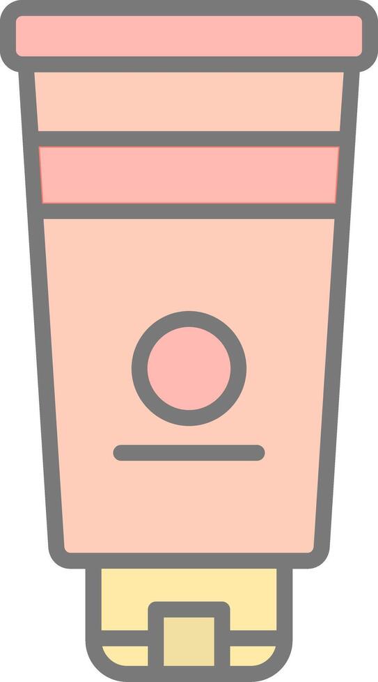Hand Cream Line Filled Light Icon vector
